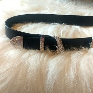 Maje Double Buckle Belt Black